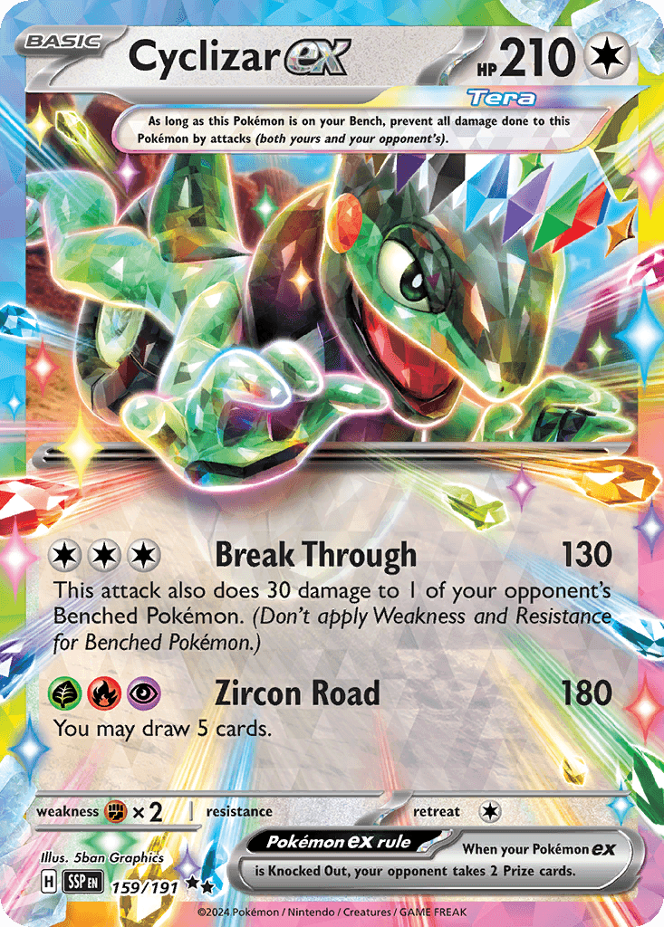 Cyclizar ex Pokémon card