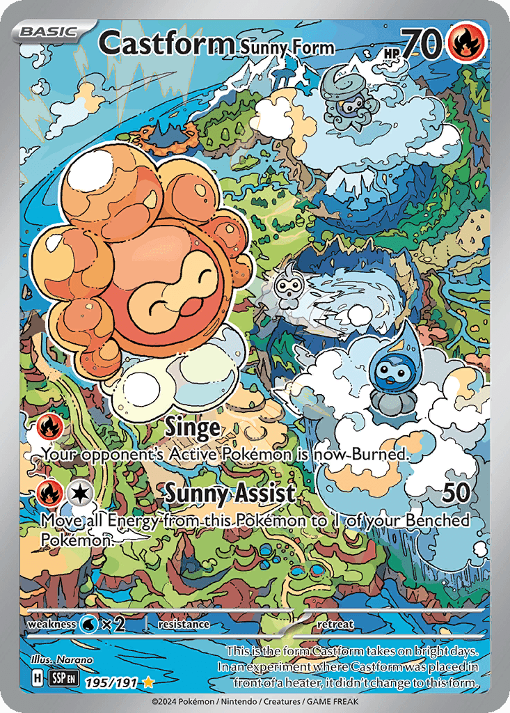 Castform Sunny Form Pokémon card