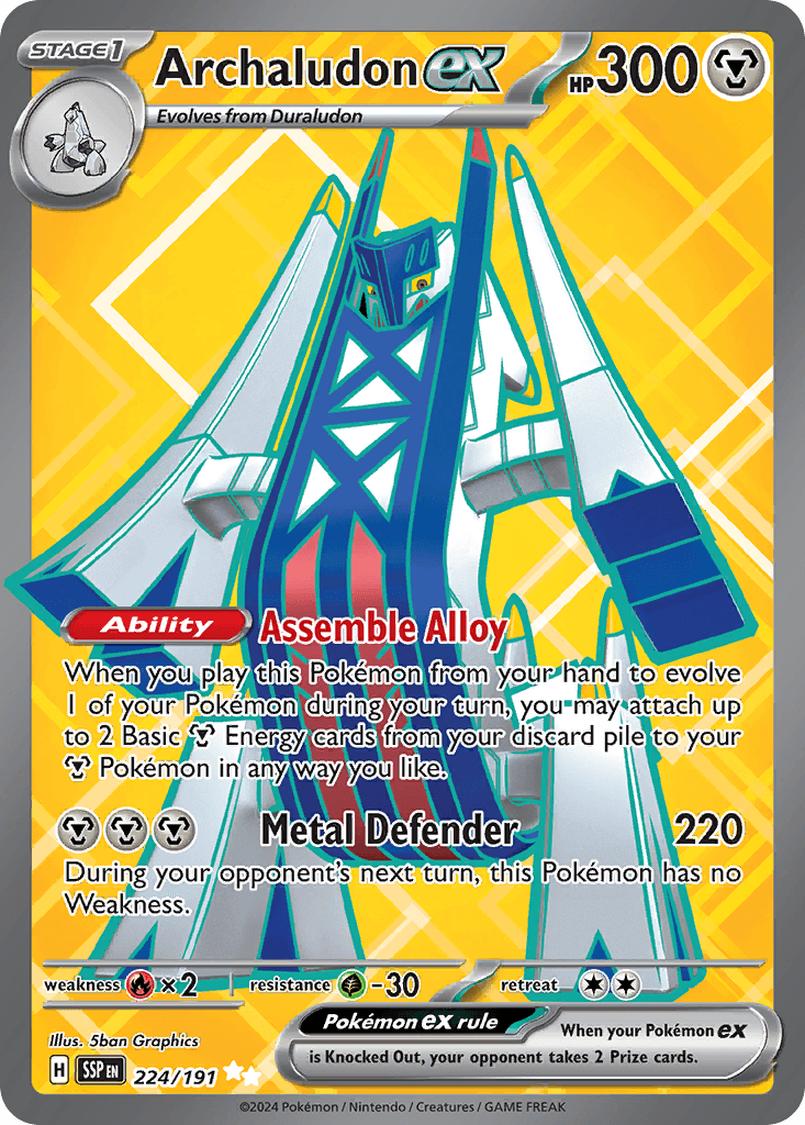 Archaludon ex Pokémon card
