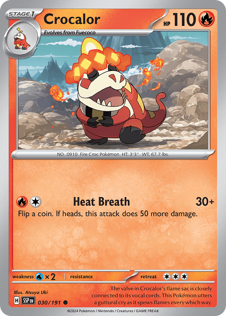 Crocalor Pokémon card