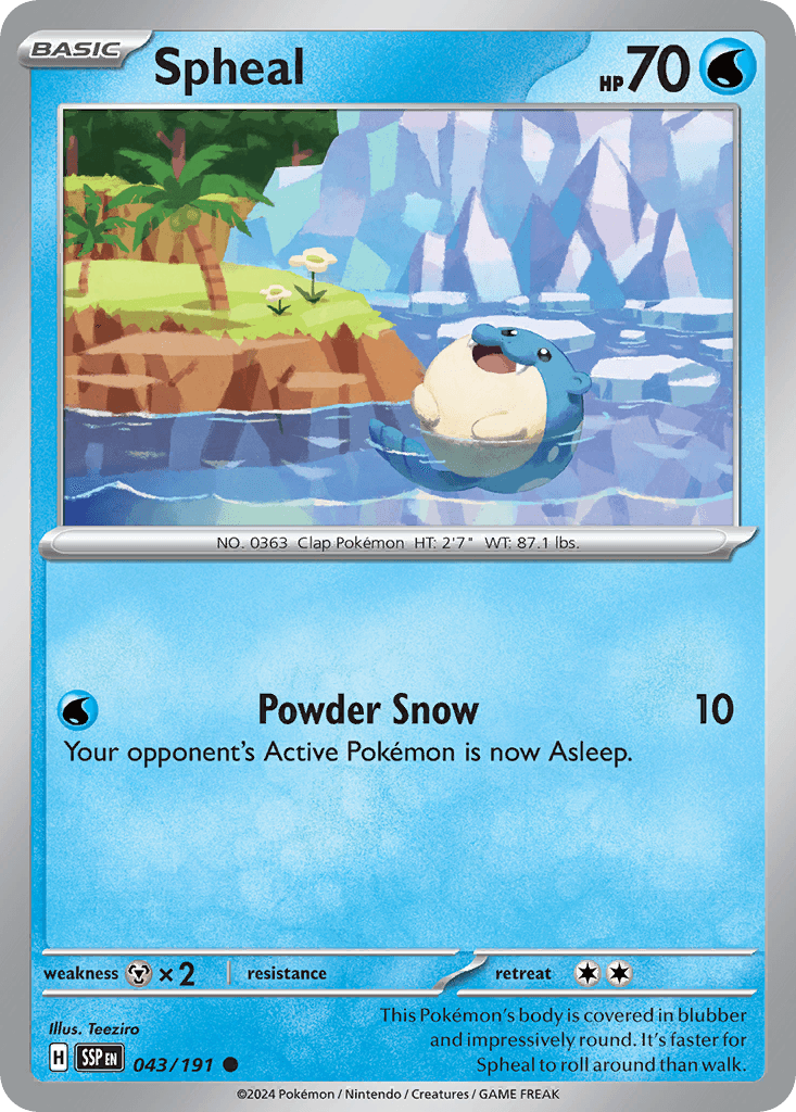 Spheal Pokémon card
