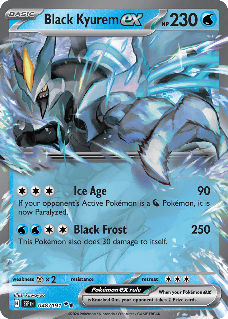 Black Kyurem ex Pokémon card
