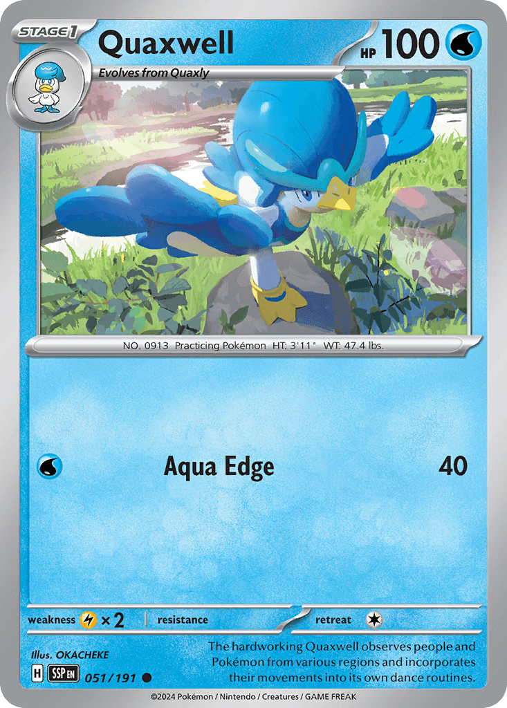 Quaxwell Pokémon card