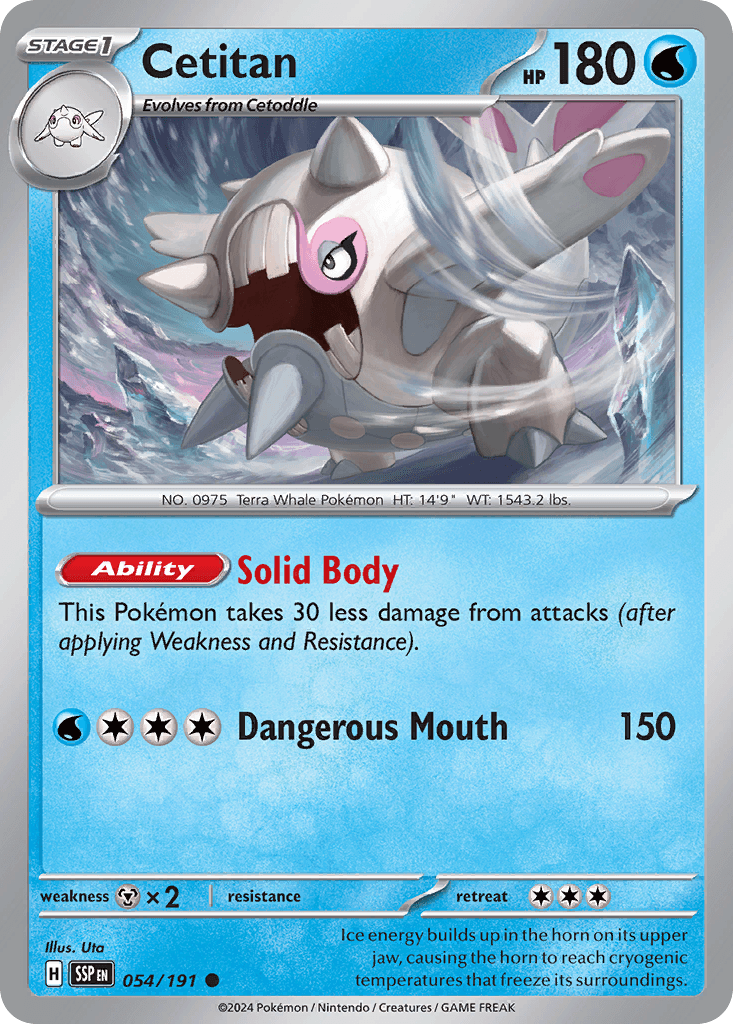 Cetitan Pokémon card