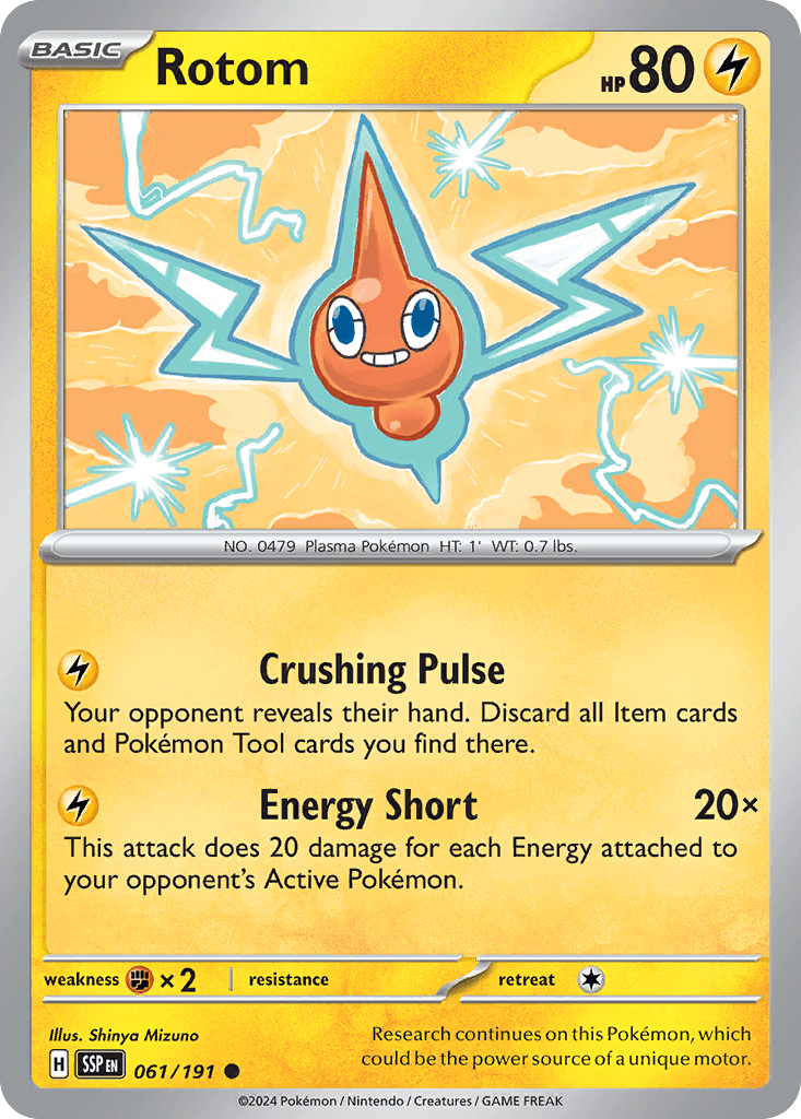 Rotom Pokémon card