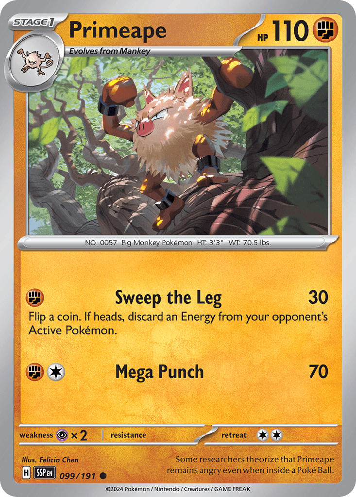 Primeape Pokémon card