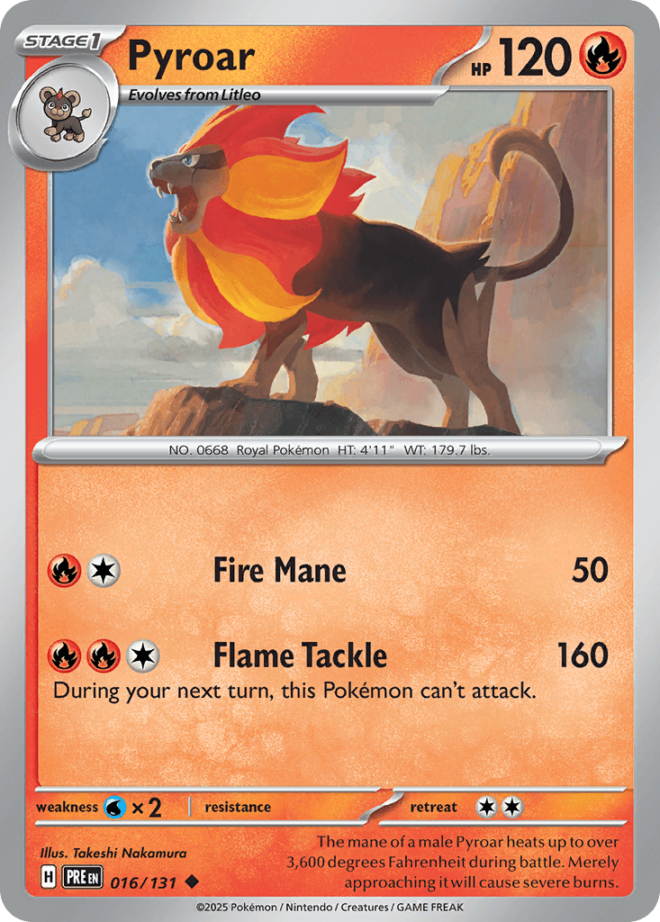 Pyroar Pokémon card