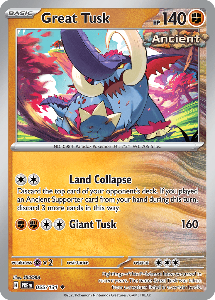 Great Tusk Pokémon card