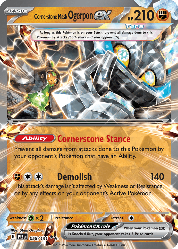 Cornerstone Mask Ogerpon ex Pokémon card