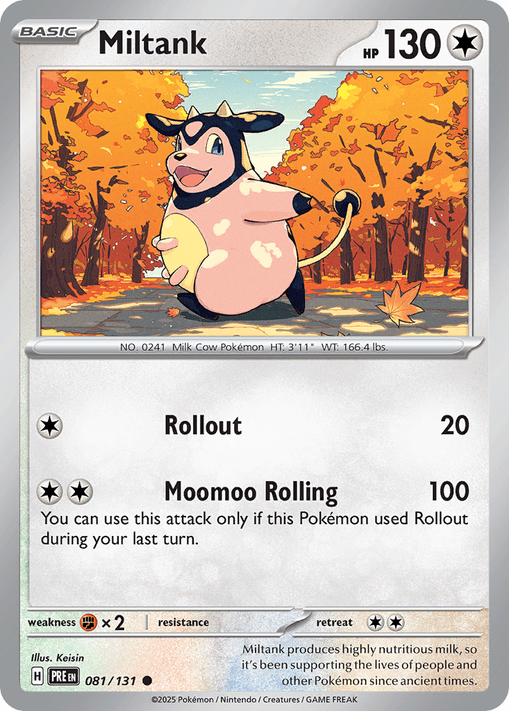 Miltank Pokémon card