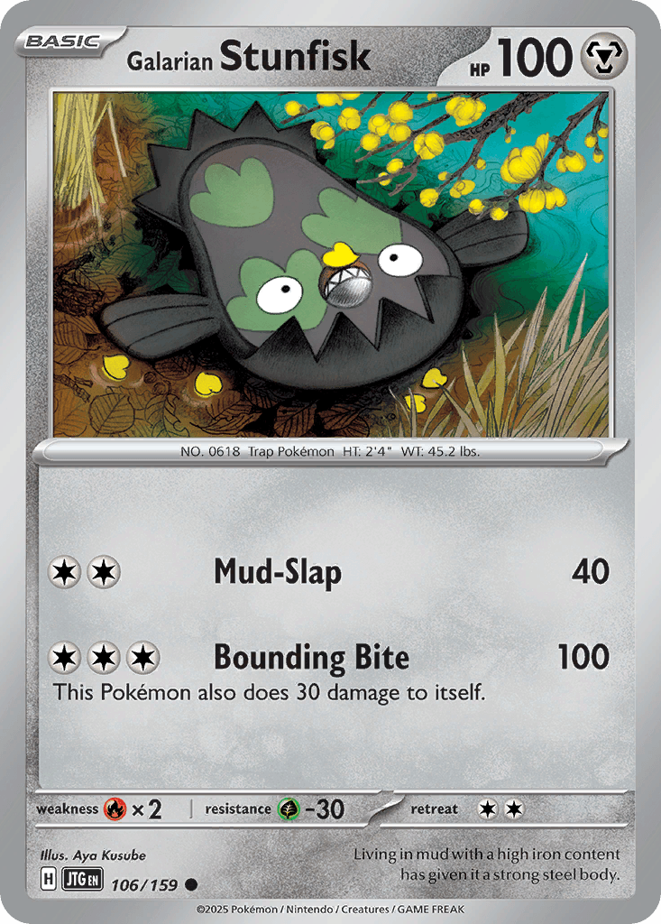 Galarian Stunfisk Pokémon card