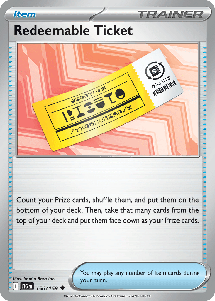 Redeemable Ticket Pokémon card
