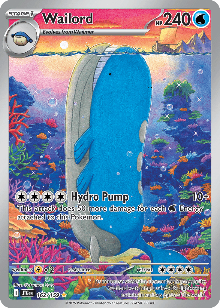 Wailord Pokémon card