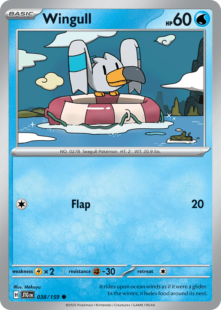 Wingull Pokémon card