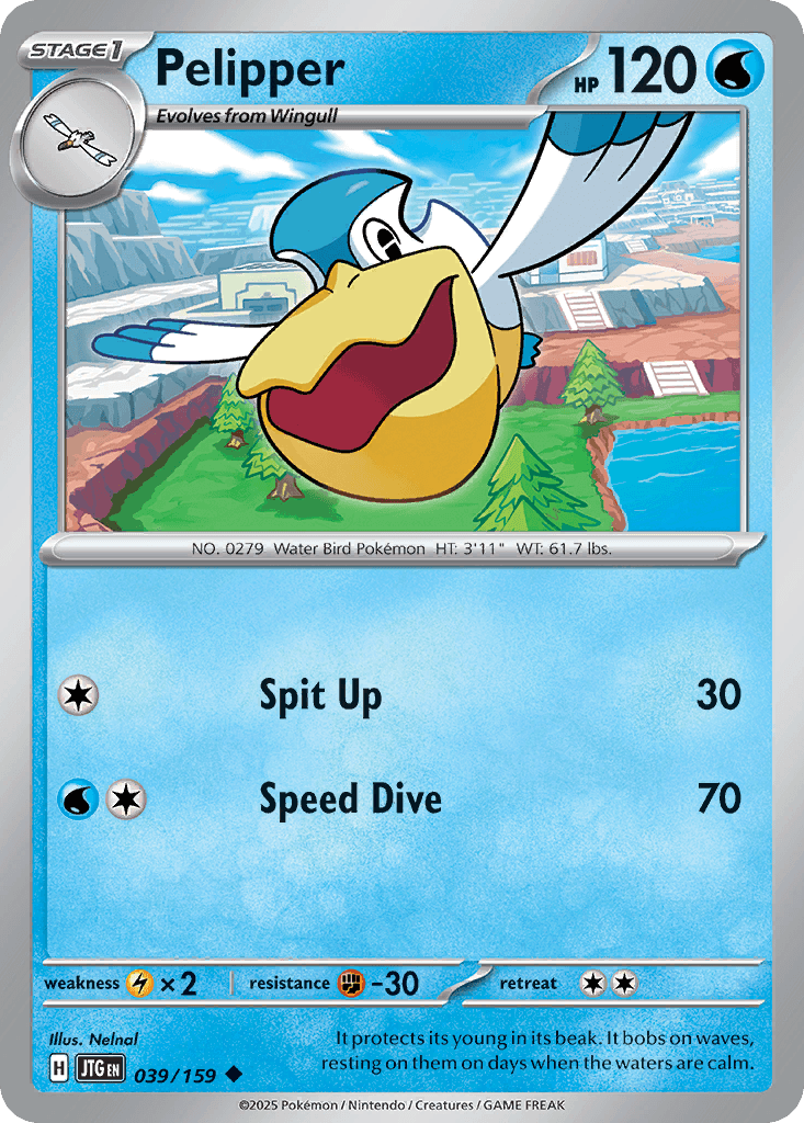 Pelipper Pokémon card