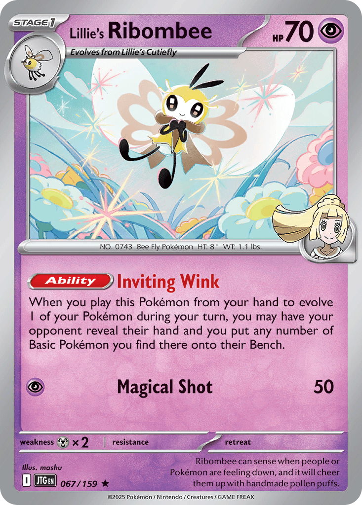 Lillie's Ribombee Pokémon card
