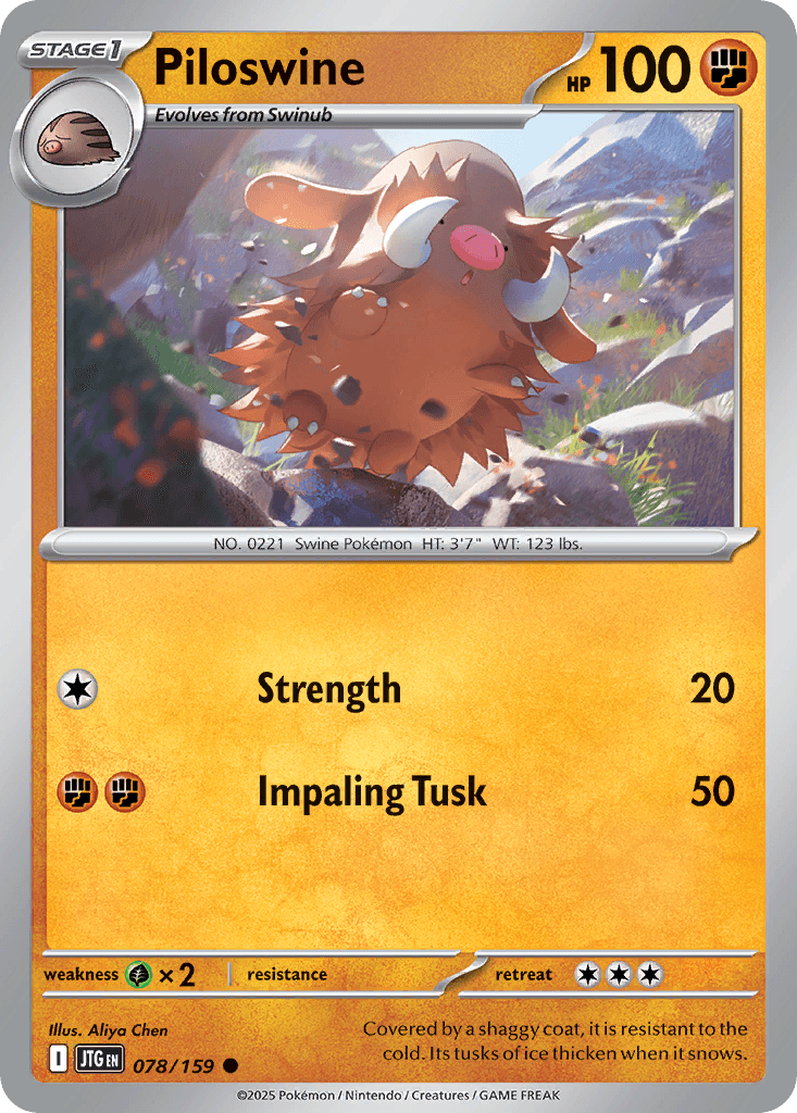 Piloswine Pokémon card