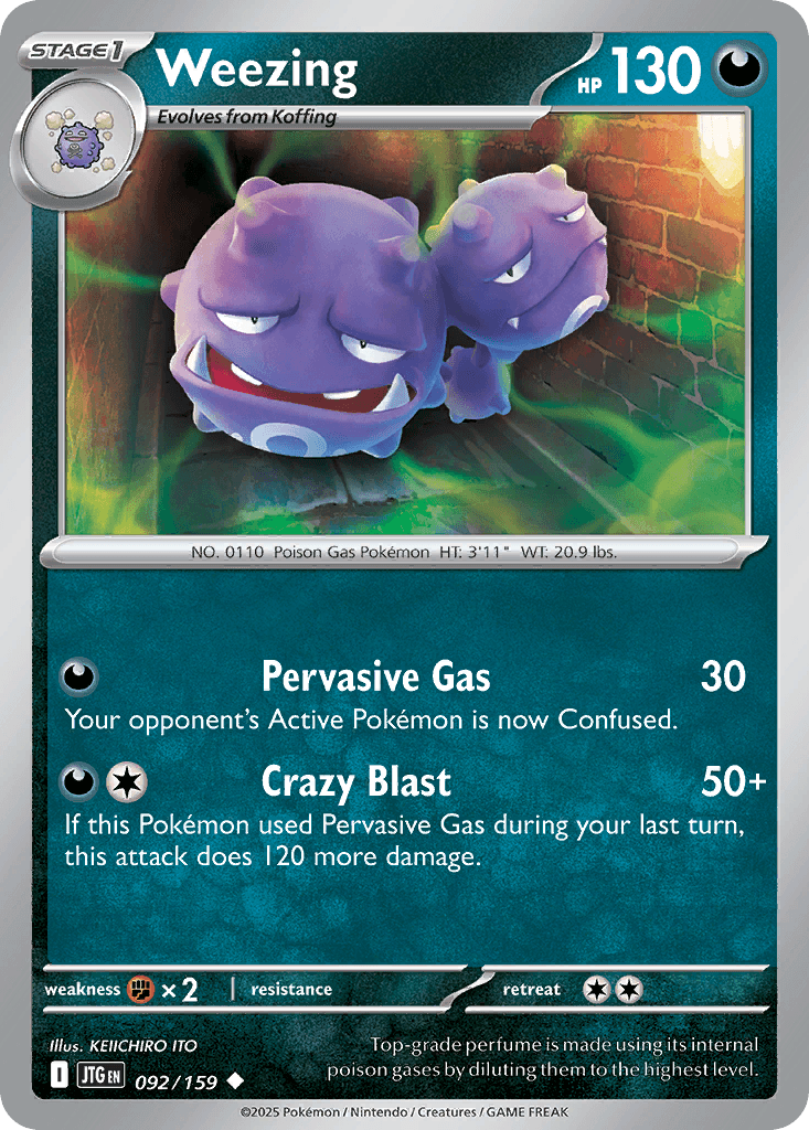 Weezing Pokémon card