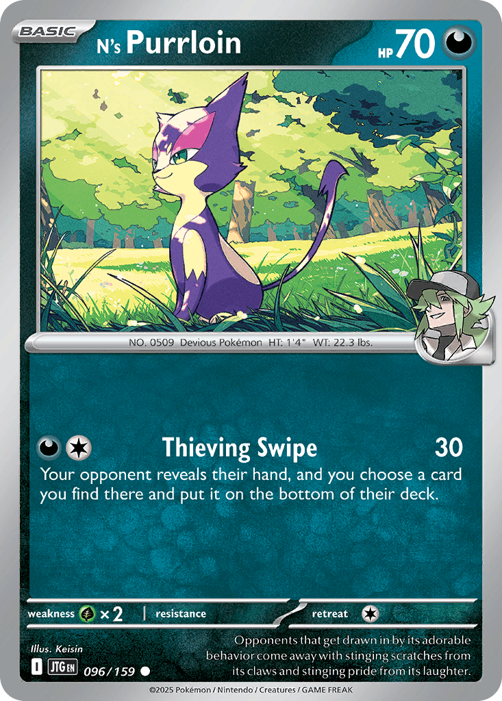 N's Purrloin Pokémon card