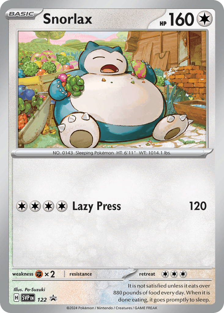 Snorlax from Scarlet & Violet Black Star Promos