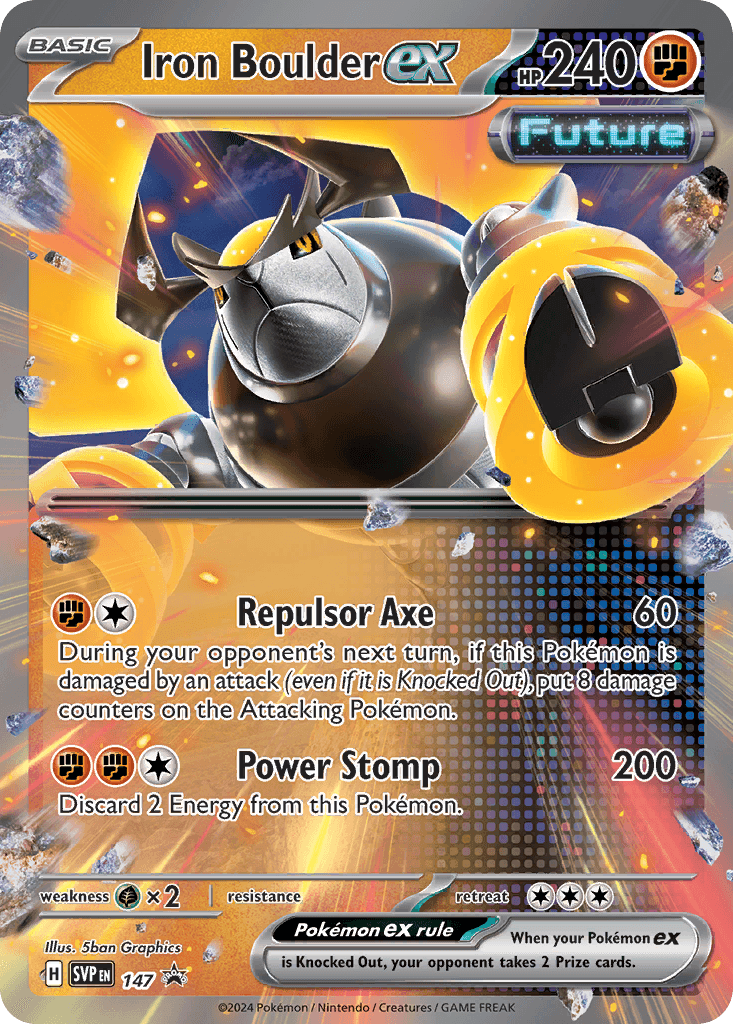 Iron Boulder ex Pokémon card