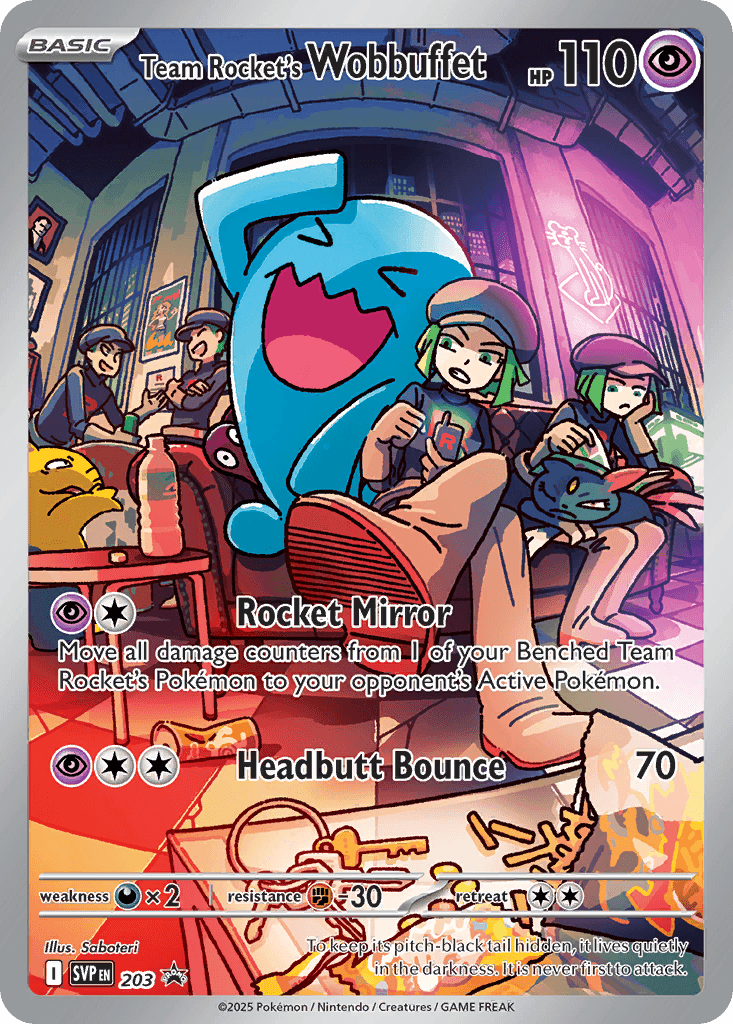 Team Rocket's Wobbuffet Pokémon card
