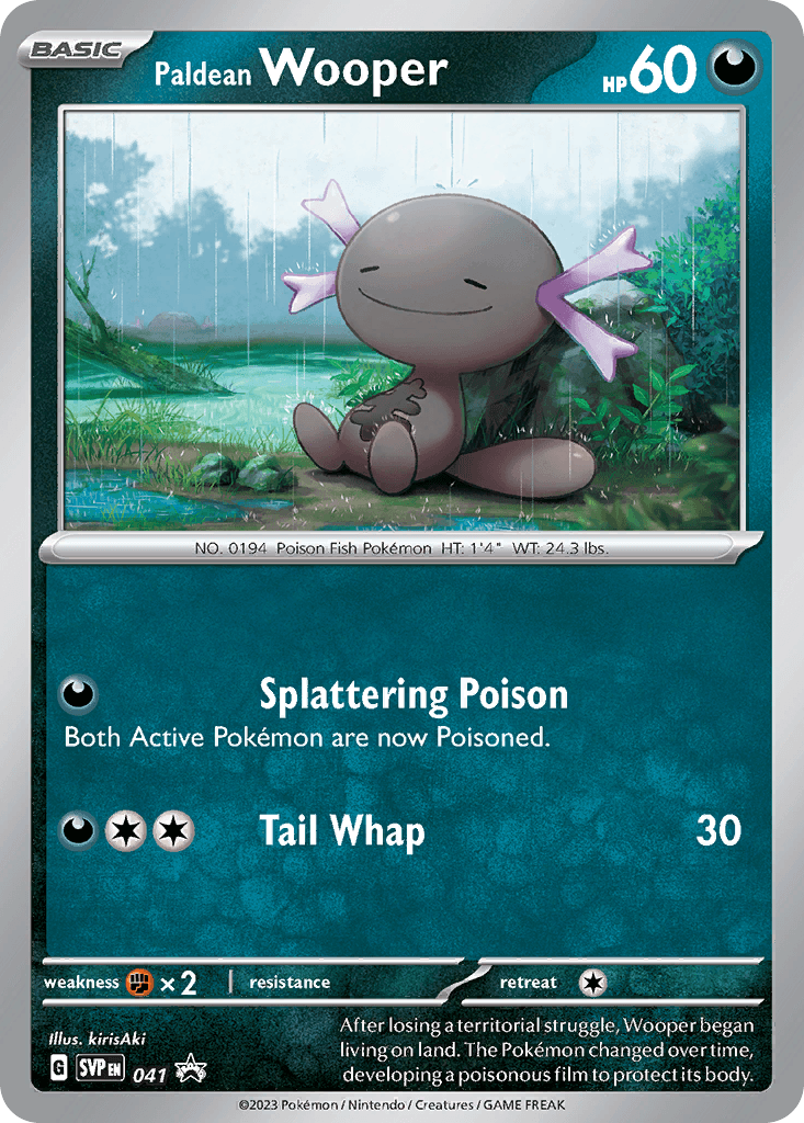 Paldean Wooper Pokémon card