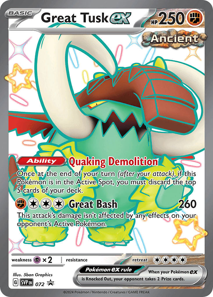 Great Tusk ex Pokémon card