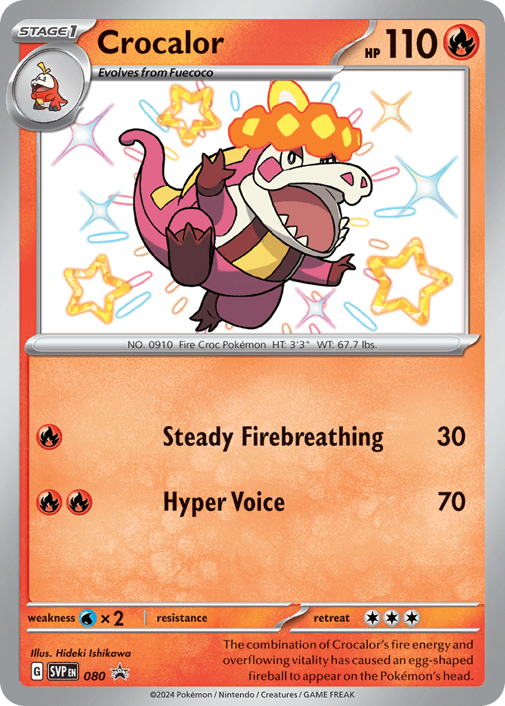 Crocalor Pokémon card