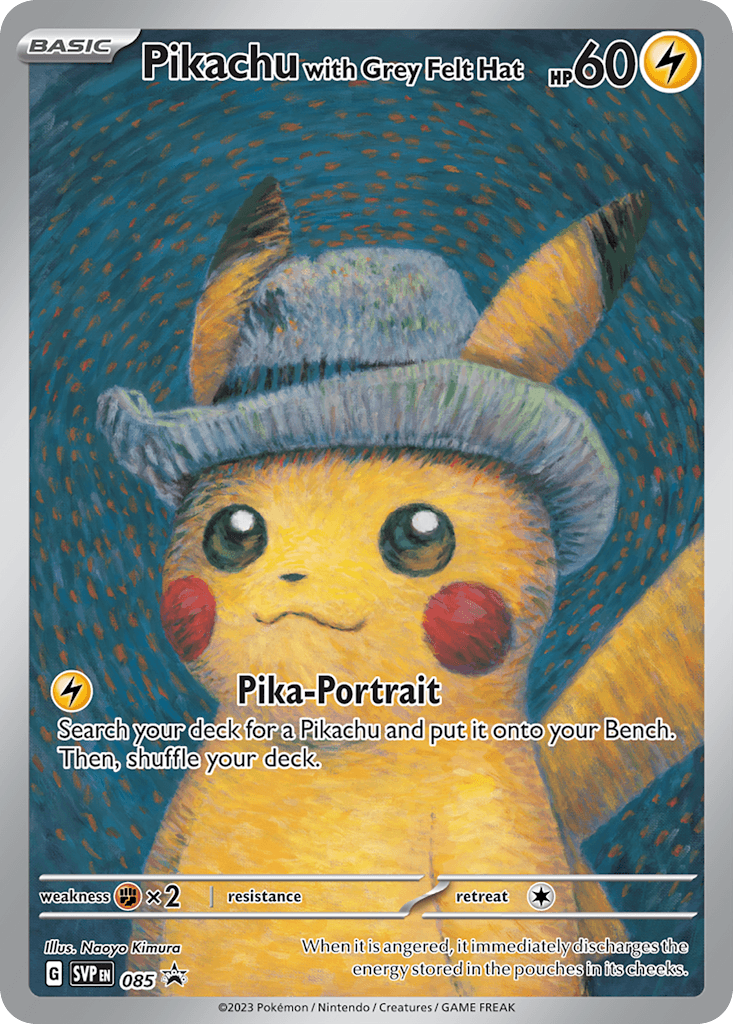 Pikachu with Grey Felt Hat — Promo