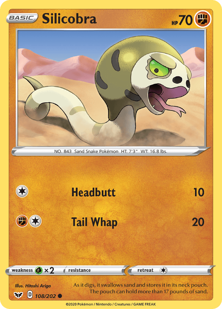Silicobra Pokémon card