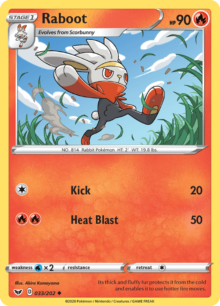 Raboot Pokémon card