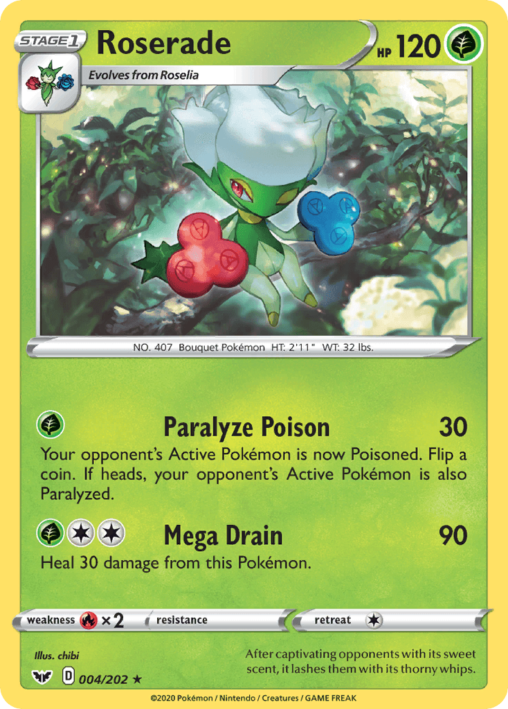 Roserade Pokémon card