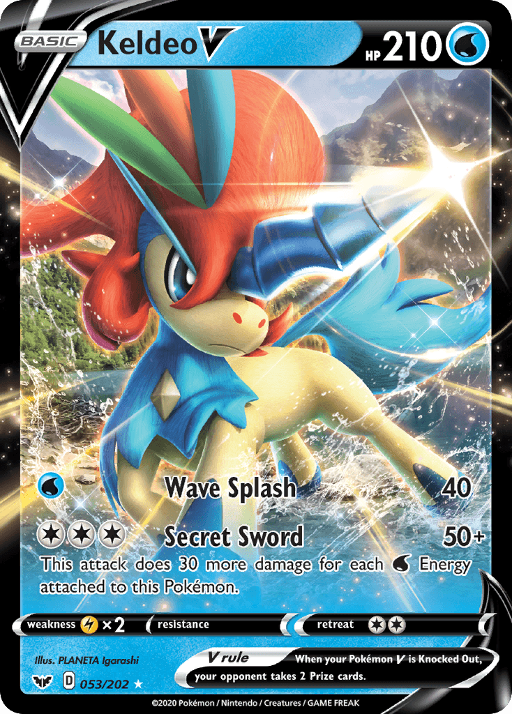 Keldeo V Pokémon card