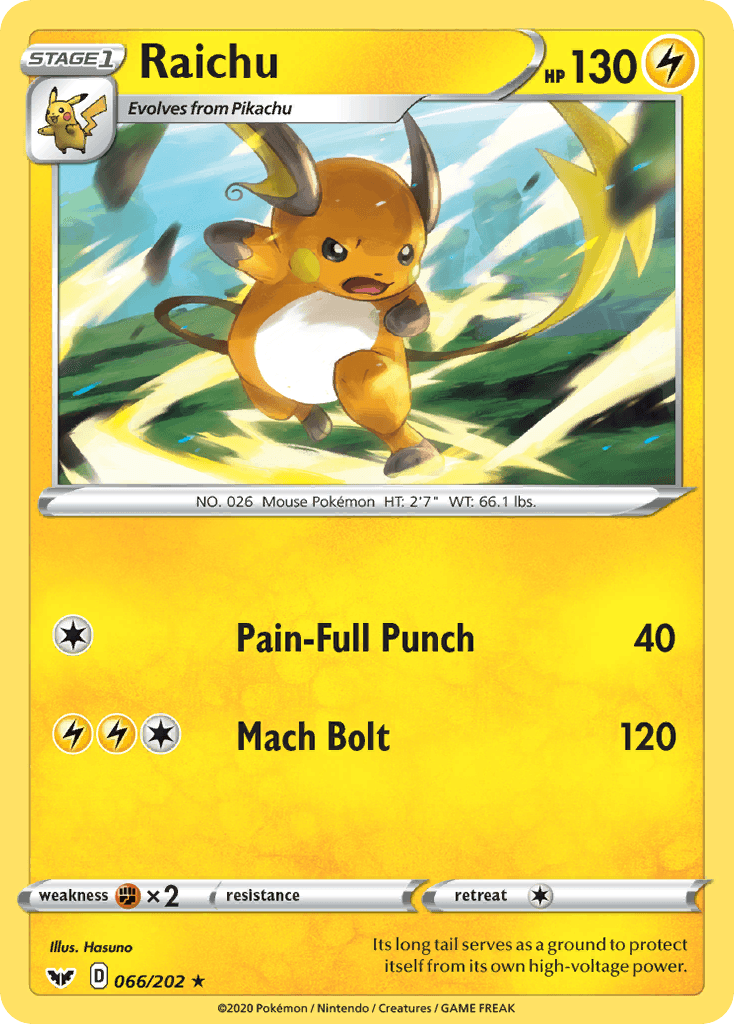 Raichu Pokémon card