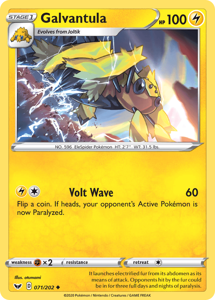 Galvantula Pokémon card