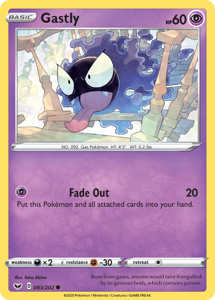 Gastly Pokémon card
