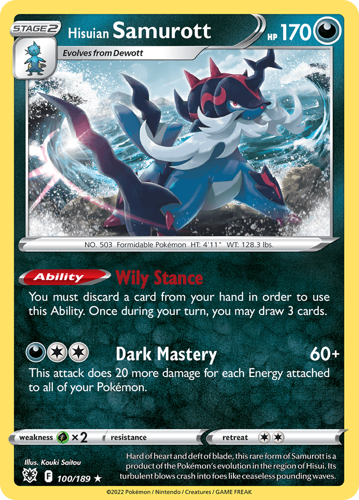 Hisuian Samurott Pokémon card