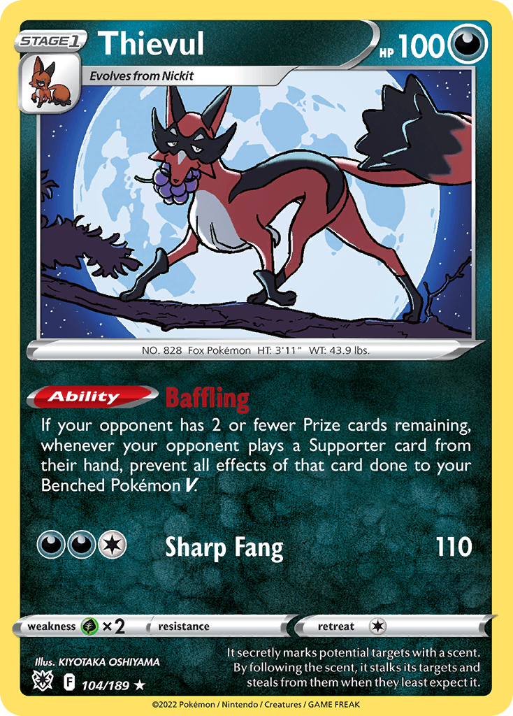 Thievul Pokémon card