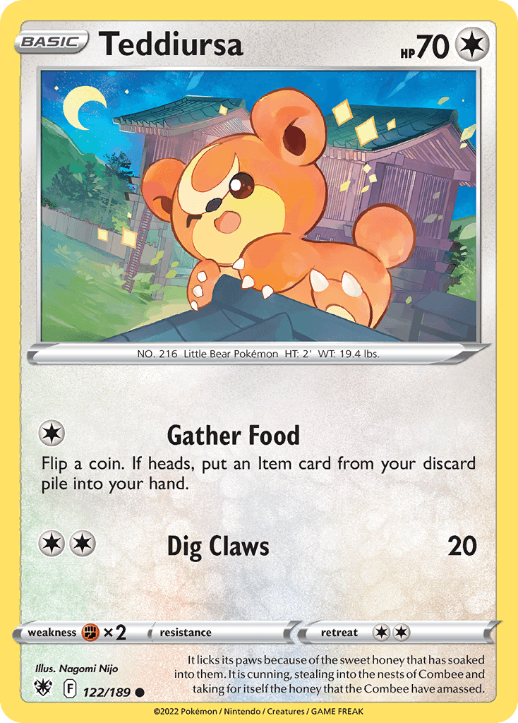 Teddiursa Pokémon card
