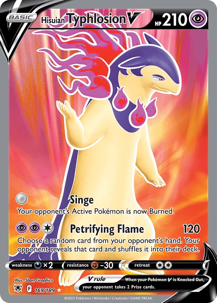 Hisuian Typhlosion V Pokémon card