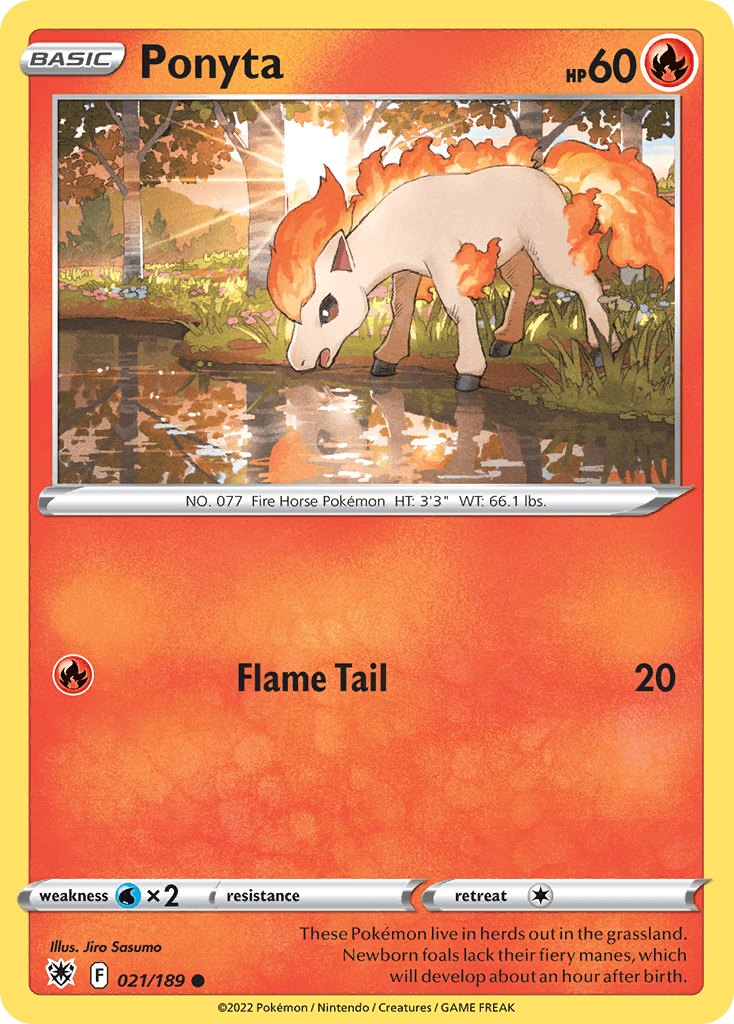 Ponyta Pokémon card