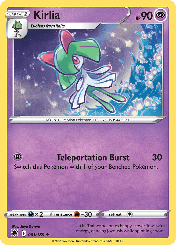 Kirlia Pokémon card