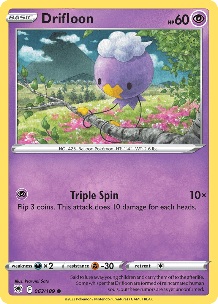 Drifloon Pokémon card
