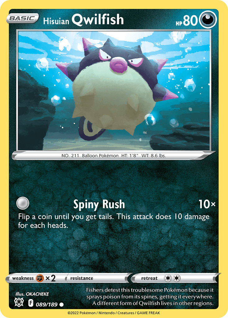 Hisuian Qwilfish Pokémon card