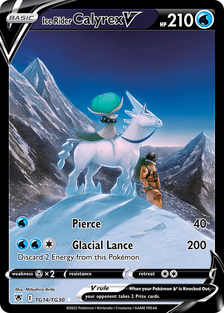 Ice Rider Calyrex V — Rare Holo V
