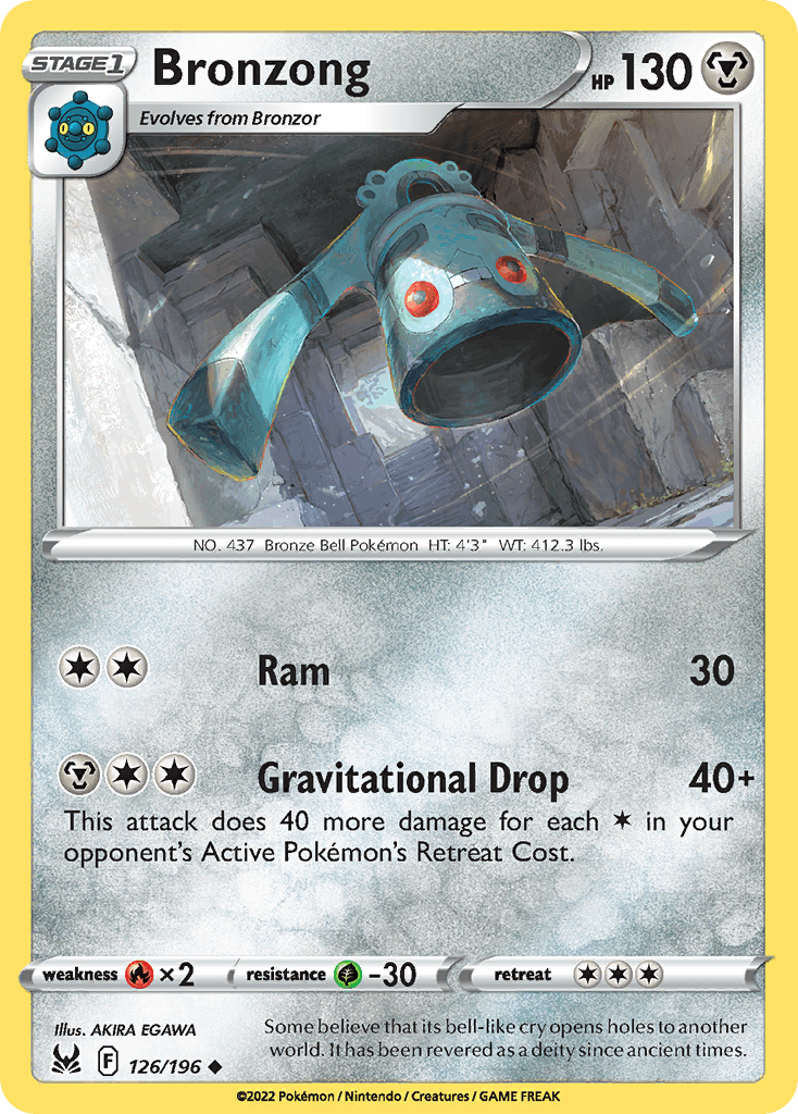 Bronzong Pokémon card