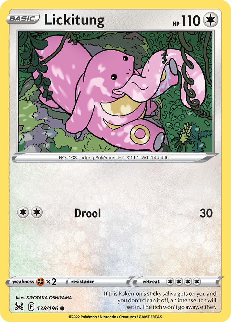 Lickitung Pokémon card