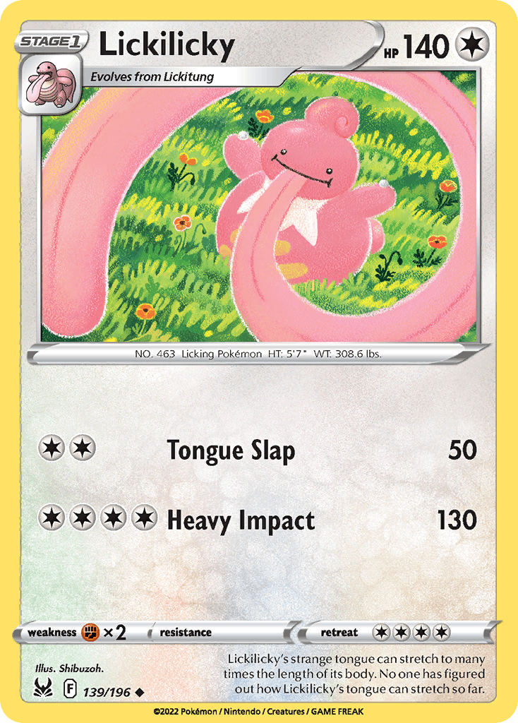 Lickilicky Pokémon card