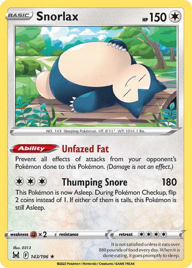 Snorlax from Lost Origin